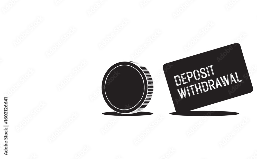 Fototapete black and white round business web button icon or metallic text label vector illustration