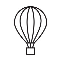 Obraz premium Hot Air Balloon Silhouette Vector Icon