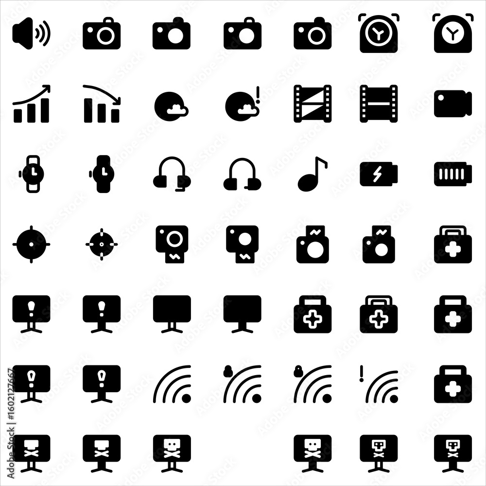 Aufkleber simple and clear random icon compound path solid icon design #1
