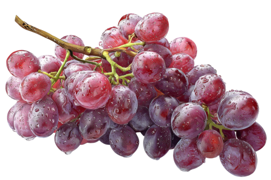 Refreshing summer grape juice splash in clear glass with frosty ice cubes and condensation — ultra‑detailed high‑resolution transparent PNG cutout ideal for healthy fruit beverage branding