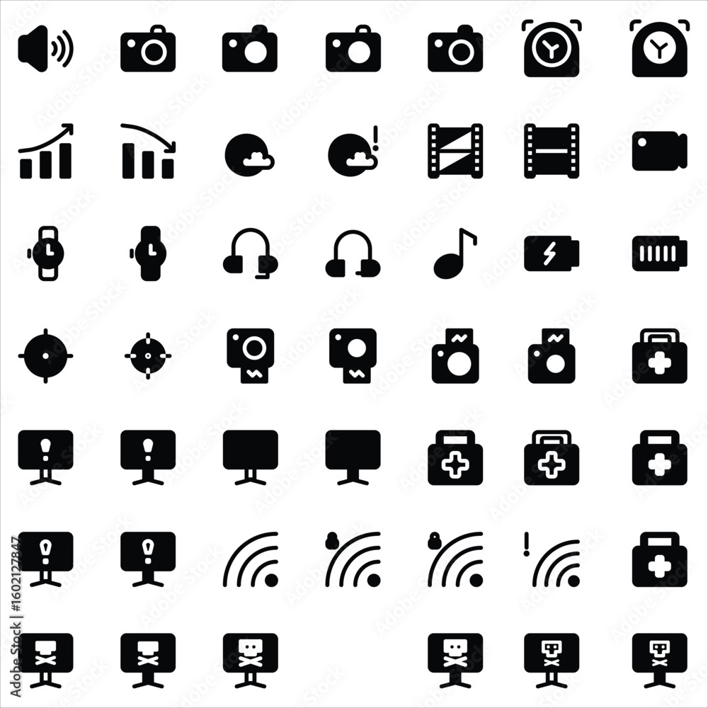Aufkleber simple and clear random icon compound path solid icon design #1
