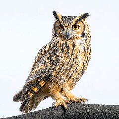 Fototapeta premium Majestic Owl Perched on a Branch