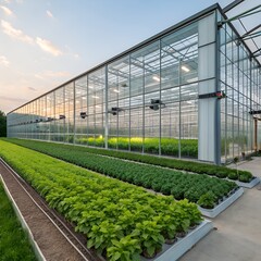 Cultivating diverse plants in a glasshouse for horticulture and vegetable production