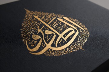 Elegant gold Arabic calligraphy design for Ramadan and Eid celebrations creating a beautiful Islamic art piece for your spiritual projects and designs