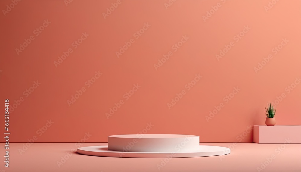 Poster Background 3d scene with podium, minimal product display mock up scene and geometric shape object. 3d render.  8