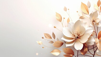 Elegant floral arrangement digital artwork soft background peaceful atmosphere stunning design nature inspired