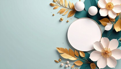 Elegant floral decoration for celebrations studio setting digital art calm environment close-up view visual aesthetics