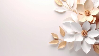 Elegant floral arrangement studio image minimalist top-down view aesthetics and design for modern decor