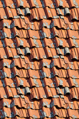 seamless pattern tileable texture for clay roof tiles damaged weathered cracked design perfect for scrapbook projects video game development and architectural visualization high quality repeatable bac