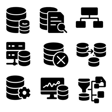 Collection indexing analysis table backup sql icon vector database query nosql data