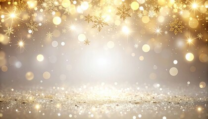 Festive celebration sparkling lights and snowflakes enchanting atmosphere holiday background magical glow