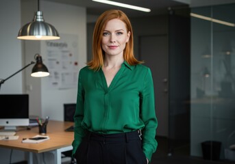 Portrait business woman office professional confident