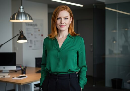 Portrait business woman office professional confident