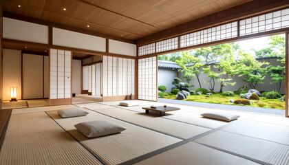 Tranquil Japanese Zen Garden Room.