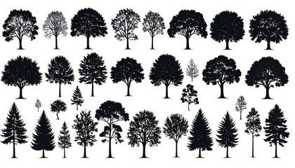Tree Silhouettes Collection.