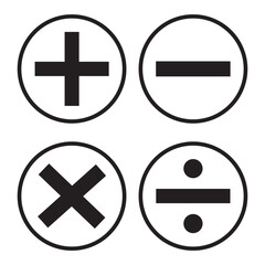 Fototapeta premium plus and minus vector icon, plus-minus math sign, positive and negative symbol, addition and subtraction sign, vector illustration on transparent background 