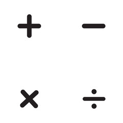 Obraz premium plus and minus vector icon, plus-minus math sign, positive and negative symbol, addition and subtraction sign, vector illustration on transparent background 