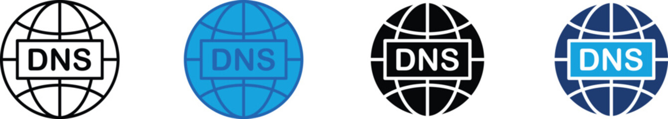 DNS (Domain Name System) multi - style icon