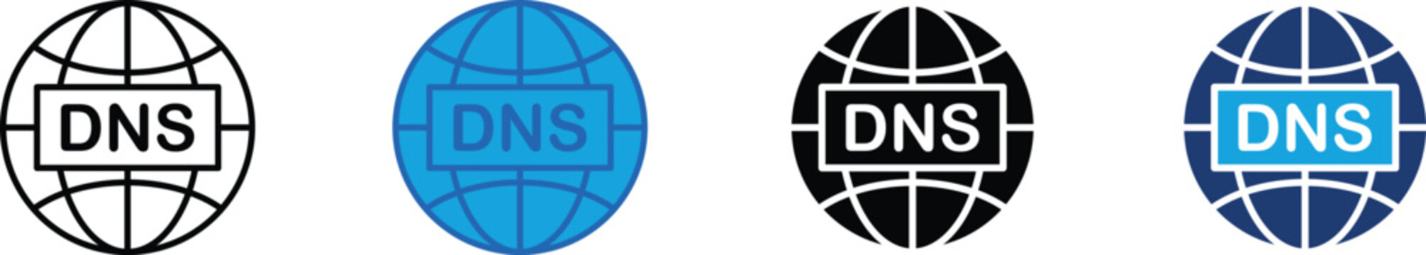 DNS (Domain Name System) multi - style icon