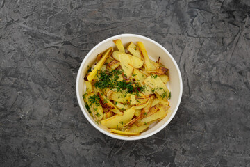fried potatoes with herbs