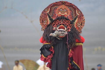 Barongan art performance at the Bromo Exotica Festival