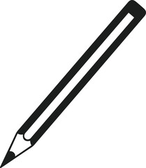 Pencil Silhouette – Minimalist Writing Tool Vector for Education, Art, and Design Projects
