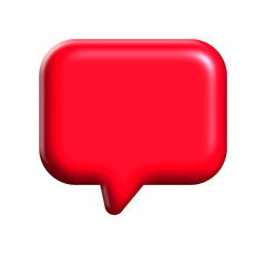 Vibrant Red Speech Bubble: A Bold Graphic Element