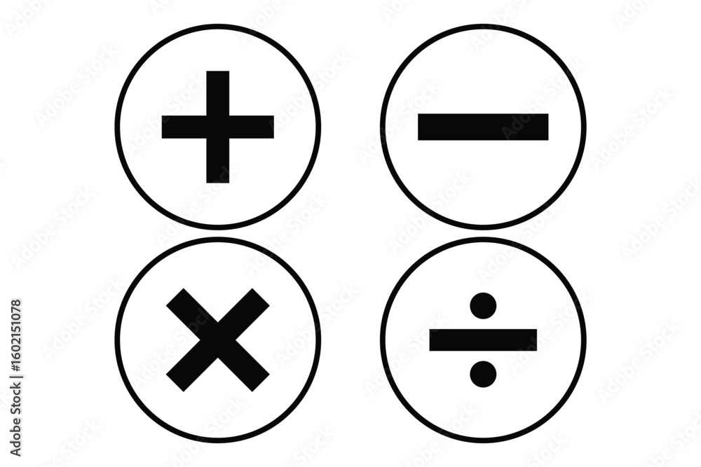 Poster plus and minus icon vector. plus, minus icon line red, green vector design. round plus and minus ico