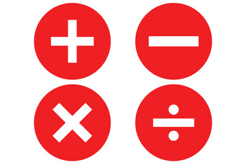 plus and minus icon vector. plus, minus icon line red, green vector design. Round plus and minus icons set with different thicknesses. Vector. eps 10