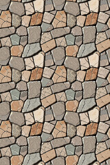 Fototapeta premium Seamless pattern tileable texture organic stone tiles irregular layout perfect for scrapbooking video game development backgrounds wallpapers home decor garden paths 
