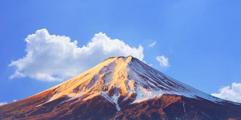 volcano in the sky mount fuji in japan mount fuji in the morning © Baki