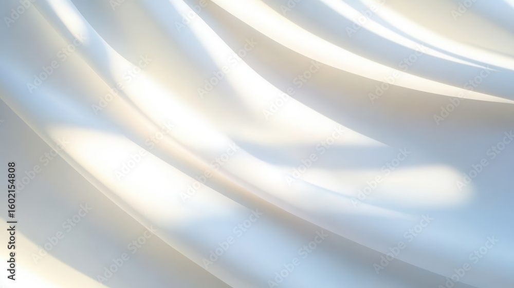 Poster smooth white waves creating an elegant and projects pattern, ideal for backgrounds and design flowin