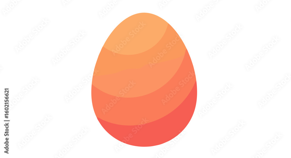 Poster gradient egg shape with modern abstract design on white background