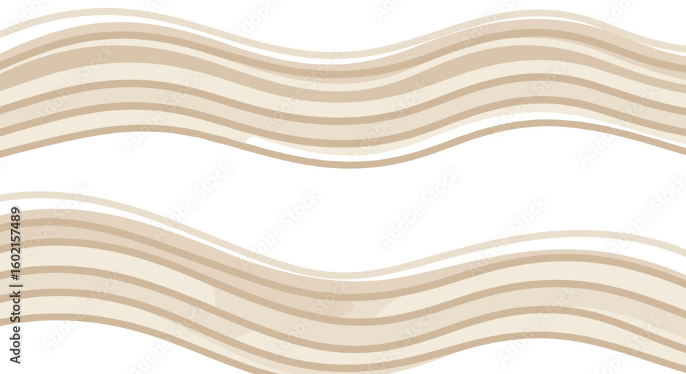 Poster abstract wavy beige lines background with smooth flowing pattern