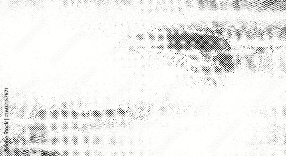 Aufkleber monochrome abstract halftone cloud pattern in retro style