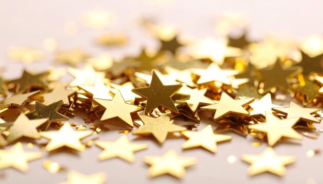 Golden star confetti background