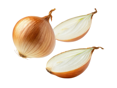 Fresh onion with smooth brown skin and white interior, perfect for enhancing flavors in various dishes