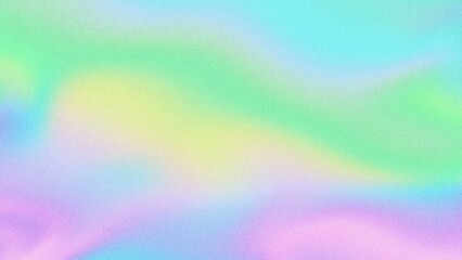 Pastel iridescent wave in soft pink, green, yellow. 90s, Y2K style, dreamy glow, fluid patterns. Background, texture, digital art, modern 90s, 2000s, Y2K creative banner.