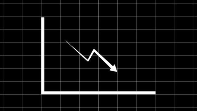 Declining Trend Analysis Visual Representation of Economic Downturn With a Graphical Chart of Decreasing Financial Performance Shown