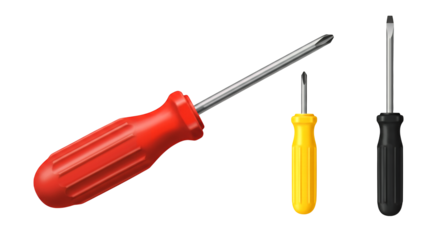 Realistic Vector Illustration of Assorted Screwdrivers