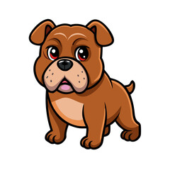 Fototapeta premium Bulldog dog head cartoon character 
