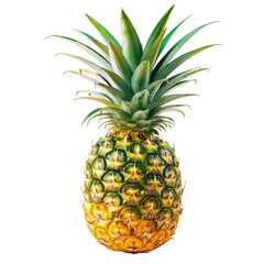 Fototapeta premium Vibrant pineapple, full-frame, isolated against black