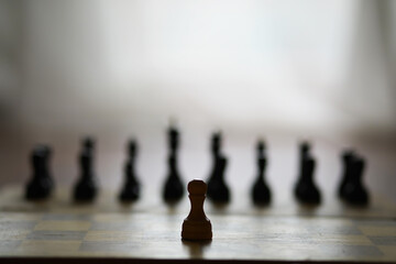 chess board game for ideas and competition and strategy, Planning and Decision concept