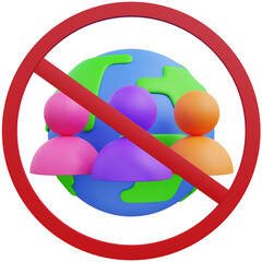 The idea of temporarily suspending entry until the situation improves
3d illustration