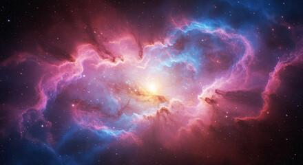 Cosmic nebula colorful space background