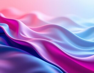 Obraz premium Wavy Abstract Design Pink and Blue Hues