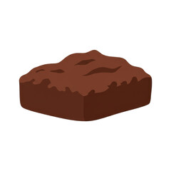 A delicious chocolate brownie placed on a clean surface with a subtle shadow