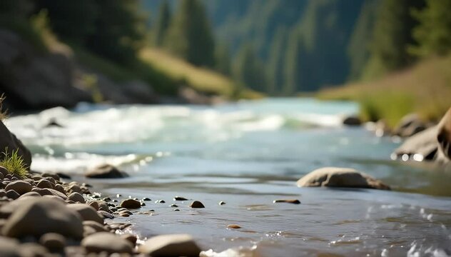 freepik capybara running quickly near a riverbank