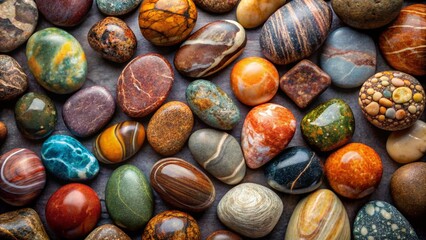 Close-up of natural brown hazelnut chocolate Easter eggs in a basket
