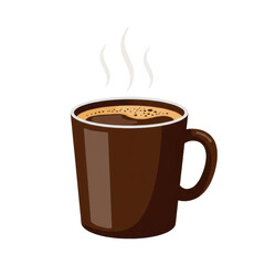 Obraz premium A steaming cup of coffee on a wooden table, with a cozy kitchen background